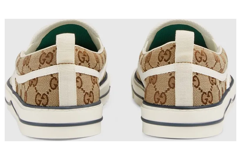 Gucci Tennis 1977 Slip On Beige Ebony (643489 2HK30 9761) (5)