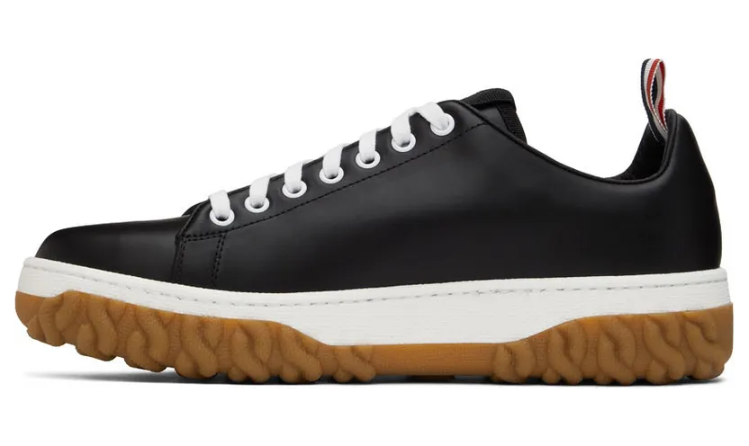 Thom Browne Grey Cable Knit Sole Court Sneakers (MFD231B-05584) (3)