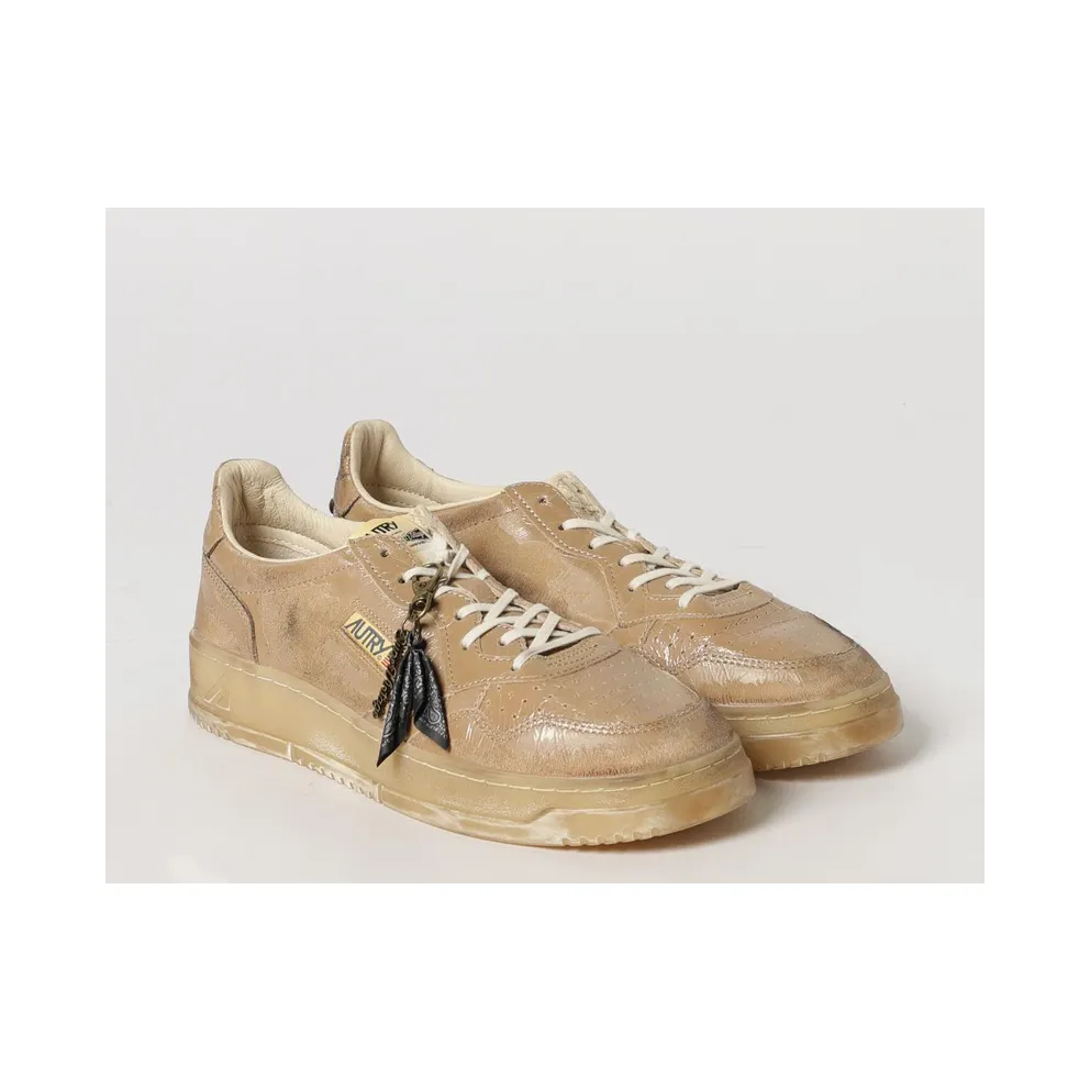 Autry Medalist Low Super Vintage Patent Leather with Worn Effect Brown (AVLMTW01)