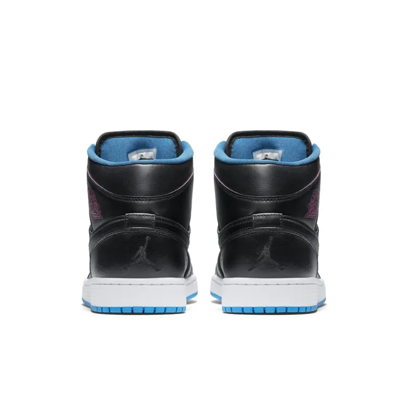 Jordan 1 Retro Mid Radio Raheem Black/Fire Pink-Photo Blue (554724-029)