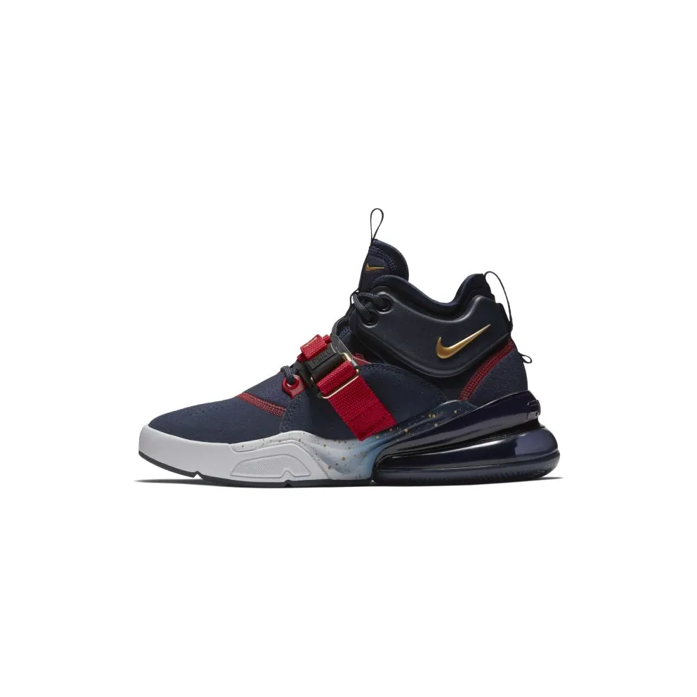 Nike Air Force 270 Olympic (GS) Obsidian/Metallic Gold-Gym Red-White (AJ8208-400)