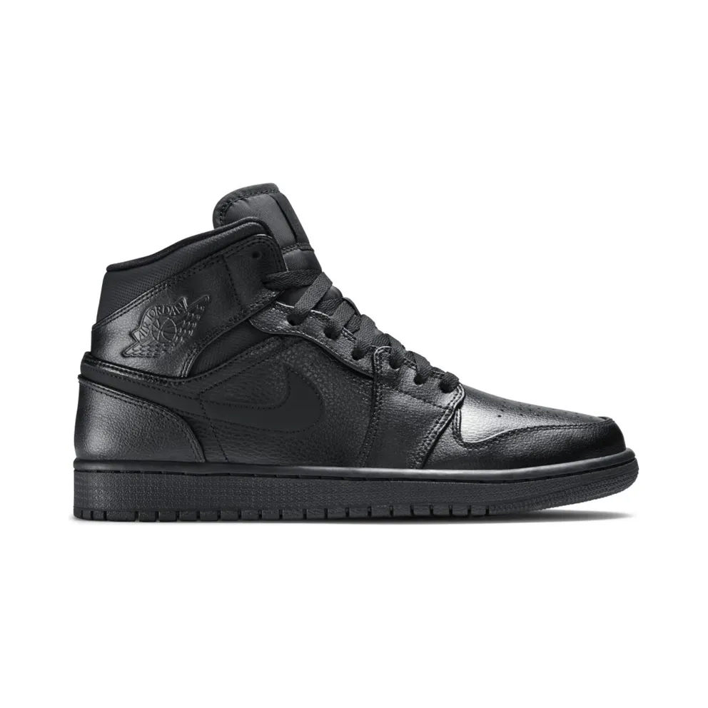 Jordan 1 Retro Mid Black Black/Black/Black (554724-030)