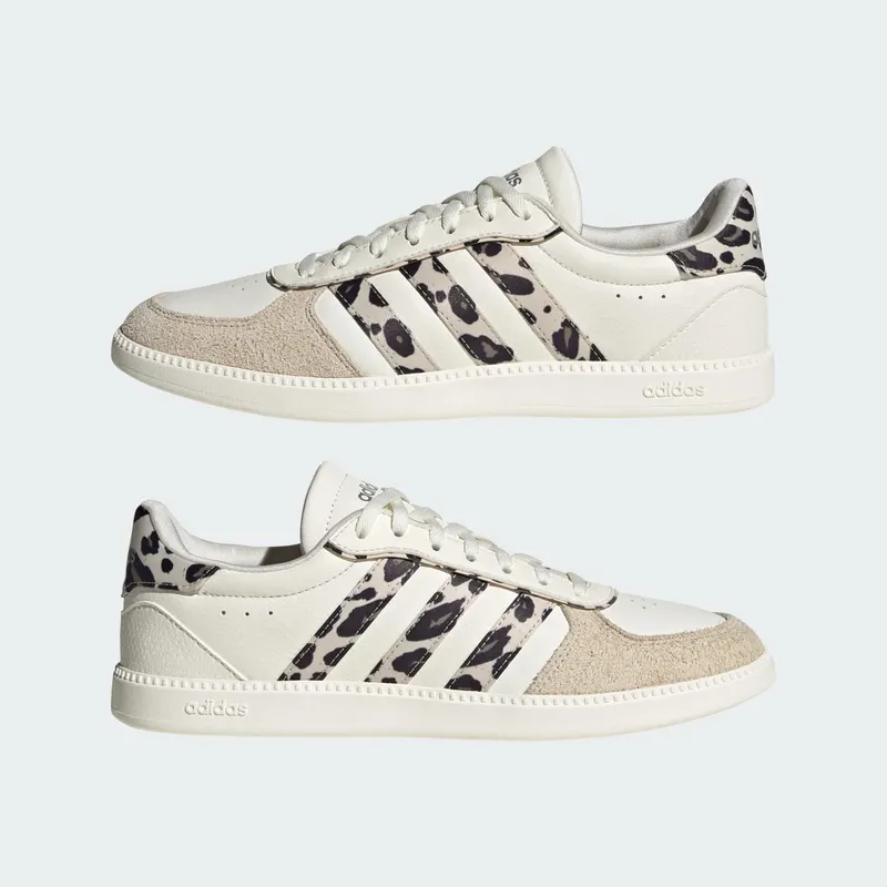 Adidas BREAKNET SLEEK Shoes Core White / Crystal Linen / Khaki Six (KI2639)