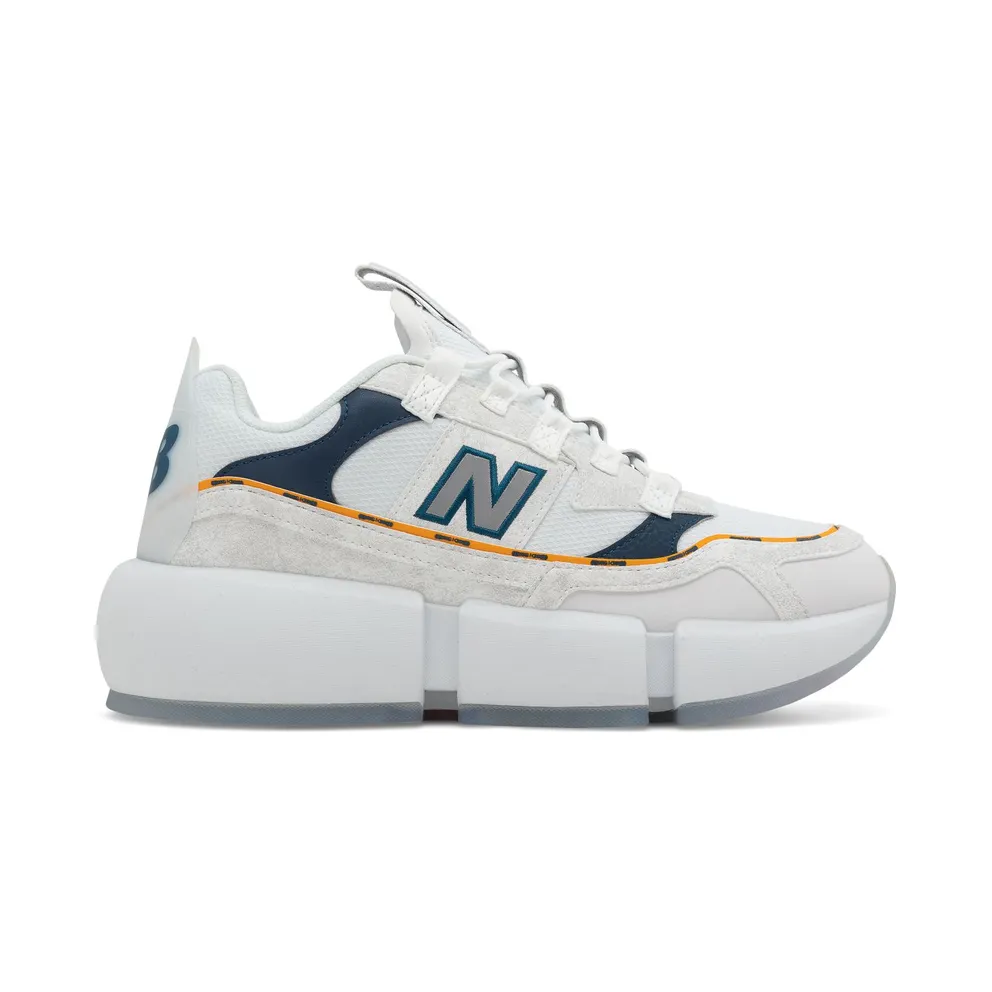 New Balance White and Navy Jaden Smith Edition Vision Racer Sneakers (MSVRCJSG)