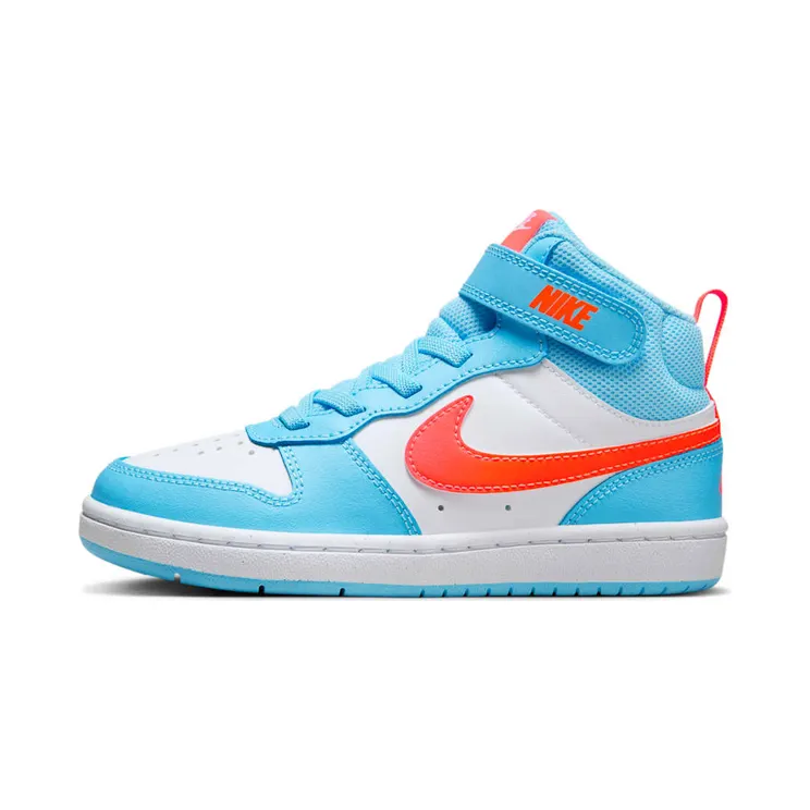 Nike Court Borough Mid 2 Aquarius Blue White Total Orange (HF4792-407)