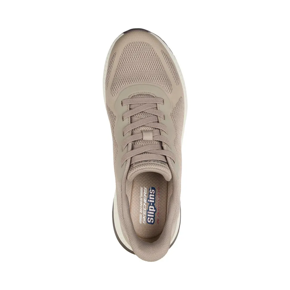 Skechers Slip-ins: BOBS Sport Squad 4 – Donker Taupe – “Brown” (118423 DKTP)