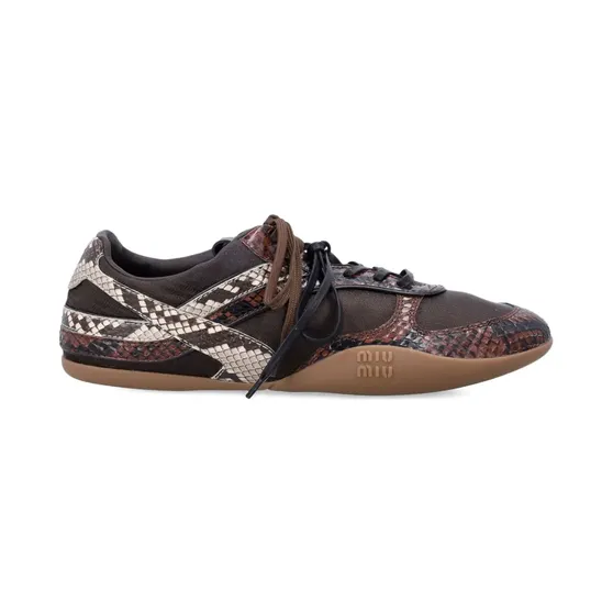 Miu Miu Miu Kriss met slangenleer-effect “Brown” (5E428E3ZL4F0Q70)