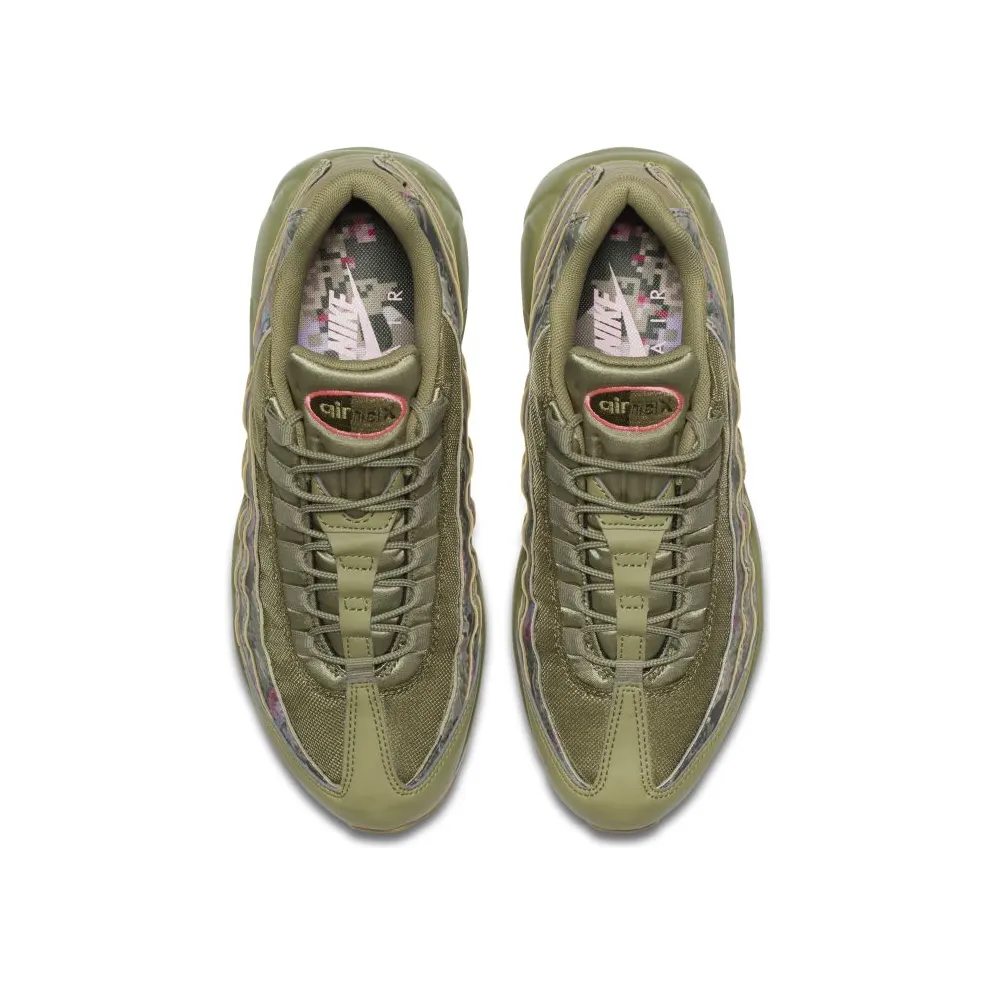 Nike Air Max 95 Floral Neutral Olive (W) Neutral Olive/Arctic Punch-Gum Light Brown-Rush Maroon-Cargo Khaki-Sunset Pulse (AQ6385-200)