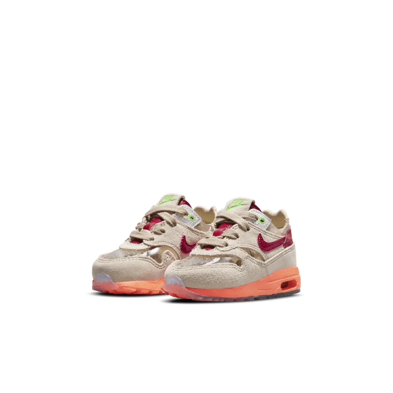 Nike Air Max 1 CLOT Kiss of Death (2021) (TD) – “Net / Deep Red / Orange Blaze” (DH2492-100)