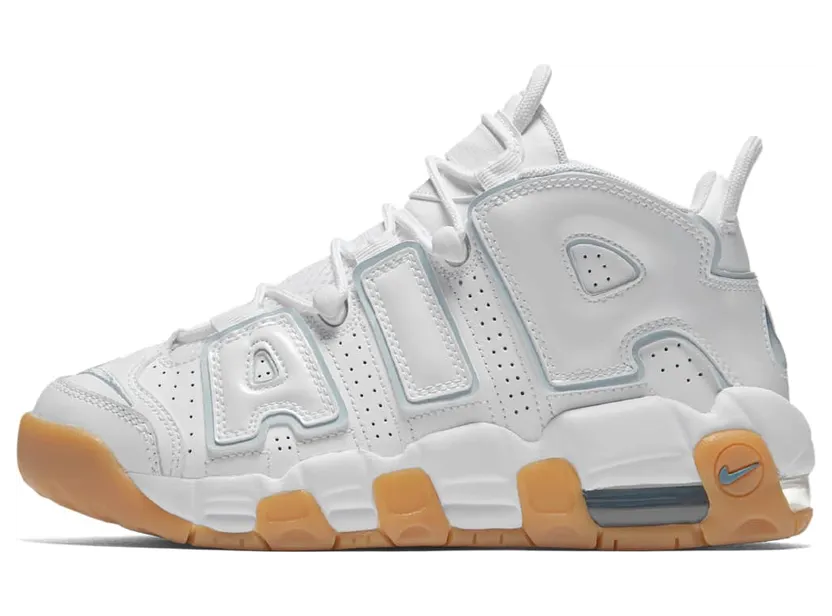 Nike Air More Uptempo’Ocean Bliss’ GS White/Noise Aqua-Gum Light Brown-Ocean Bliss (415082-107)