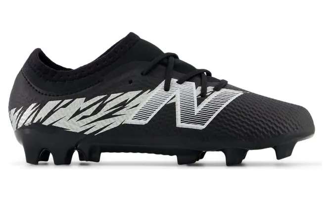 New Balance Furon V8 Team Junior FG Black Metallic Silver White (PS/GS) (SJF3FBG8)