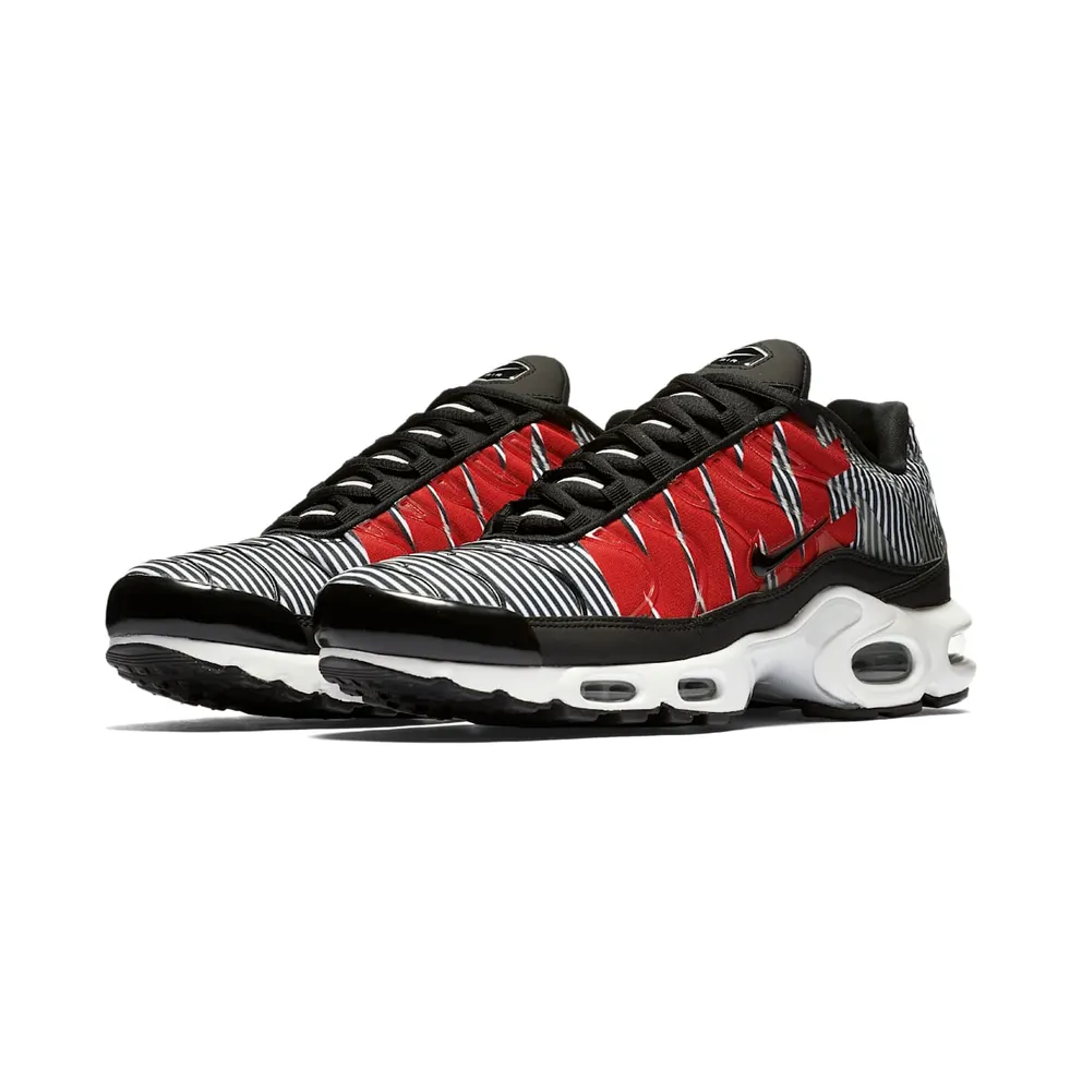 Nike Air Max Plus Striped Black White Black/White-Pure Platinum (AT0040-001)