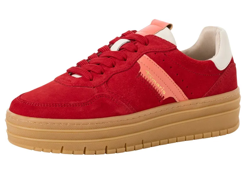 Tamaris sneaker Koraal / Robijnrood / Wit (1973954)