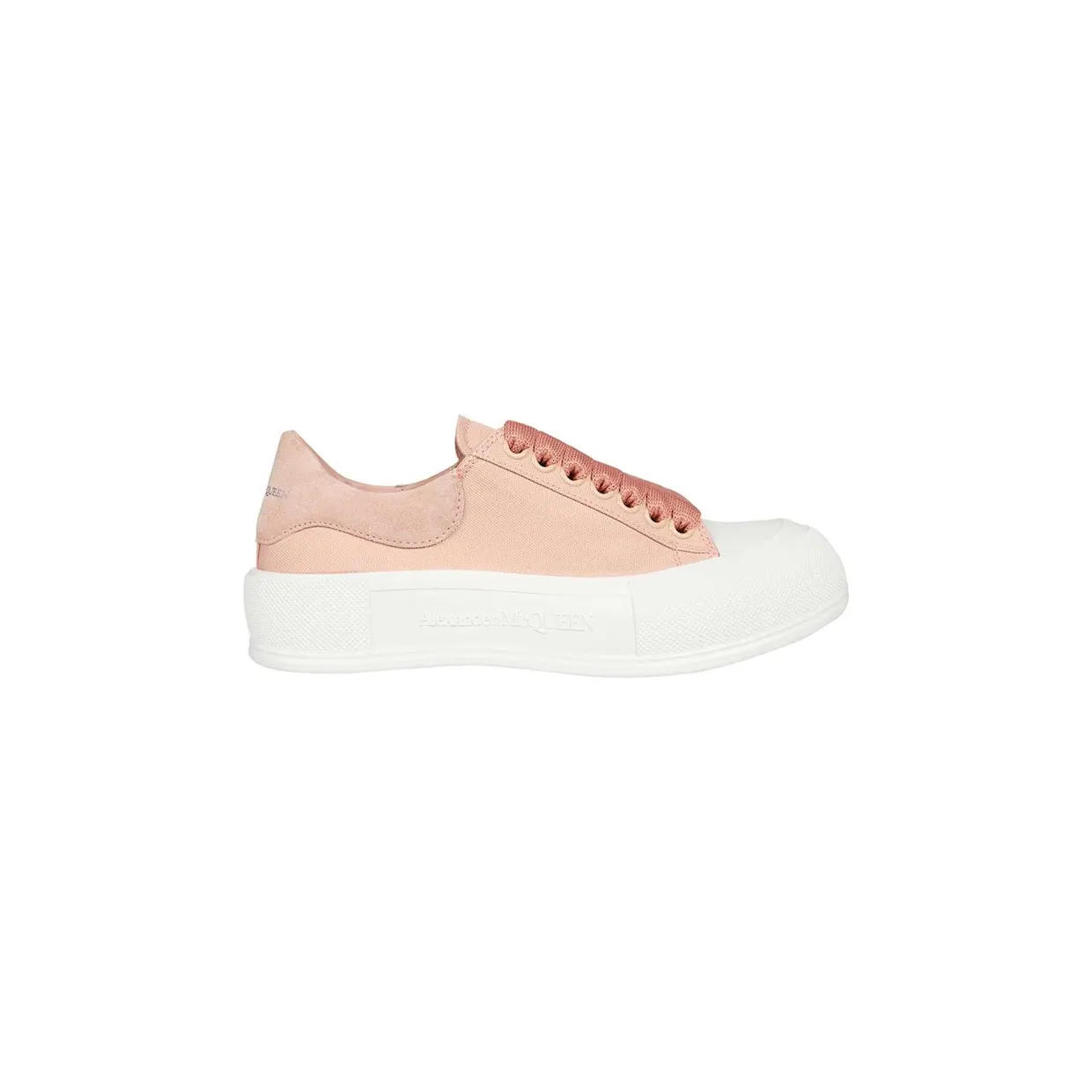 Alexander McQueen Deck Skate Plimsoll Lace-Up Magnolia (W) (654593 W4PQ1 9297)