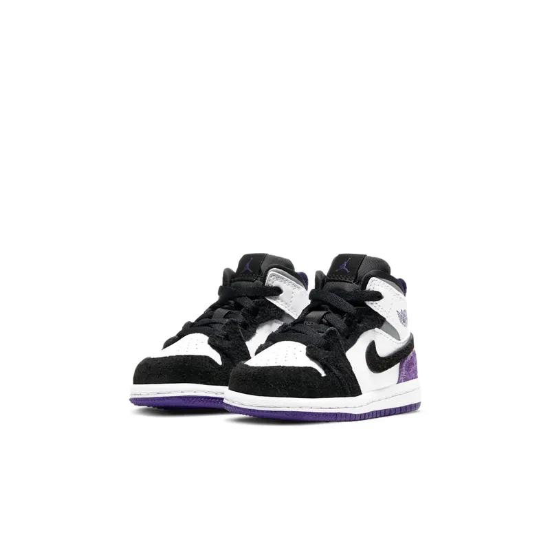 Jordan 1 Mid SE Purple (TD) White/Black-Light Solar Flare Heather-Varsity Purple (BQ6933-105)