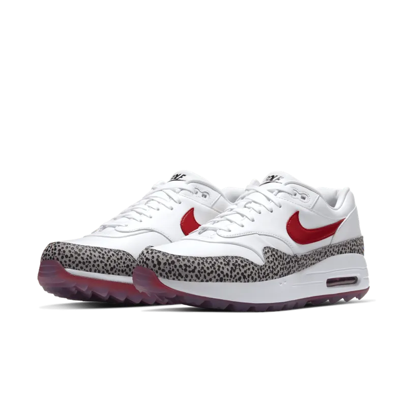 Nike Air Max 1 Golf Safari White/Cement Grey-Black-Habanero Red (BQ4804-101)