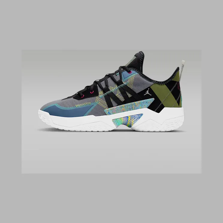 Jordan Westbrook One Take 2 Wolf Grey Multi “Wolf Grey / Aurora Green / Black / Fireberry” (CW2458-003)