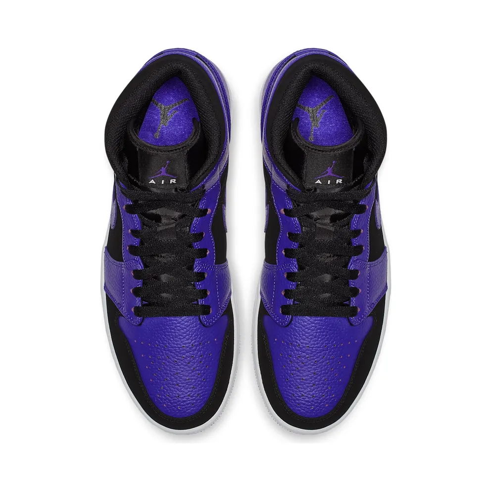 Jordan 1 Mid Black Dark Concord Black/Dark Concord-White (554724-051)