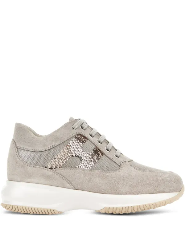 Hogan Interactive sneakers with pailletten – Grey (HXW00N05640UWQ)