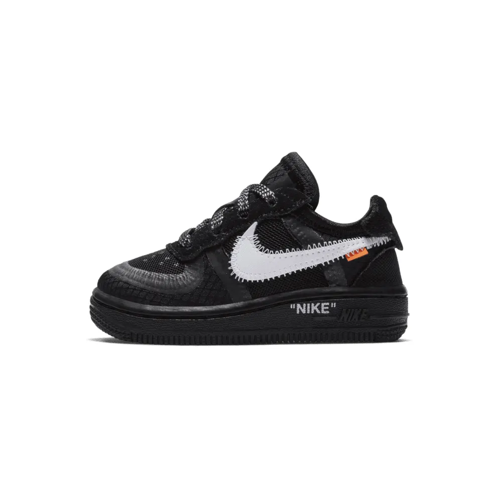 Nike x Off White Air Force 1 Low Black Kids (2018) (BV0853-001)