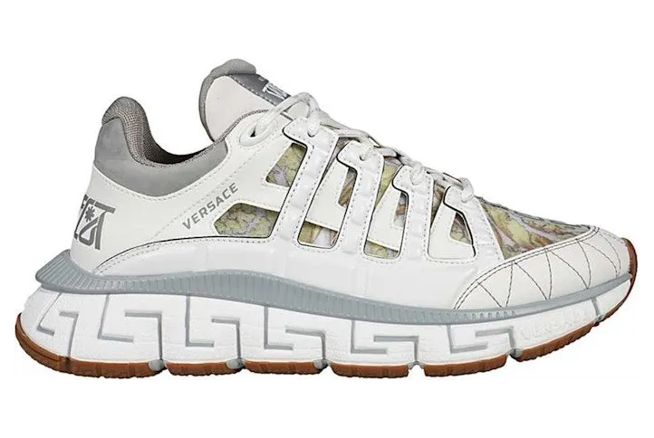 Versace Trigreca White Grey Barocco Print (DST539G-D16TCG_D014H)