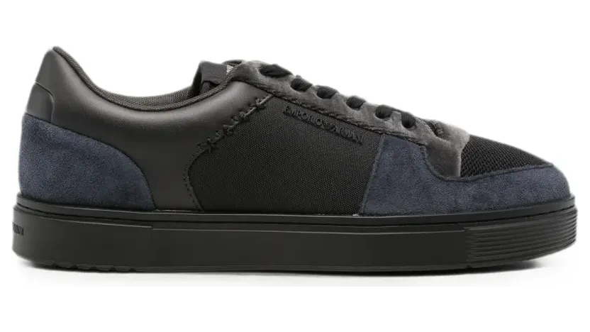 Emporio Armani Sneakers mit Wildledereinsätzen – Braun (EM005293AF23155)