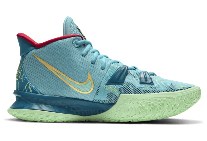 Nike Kyrie 7 Preheat ‘Special FX’ Bleached Aqua/Metallic Gold/Green Abyss (DC0588-400)