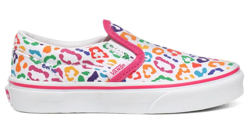 VANS Rainbow Leopard Classic Slip-on Kinderschoenen (Roze)