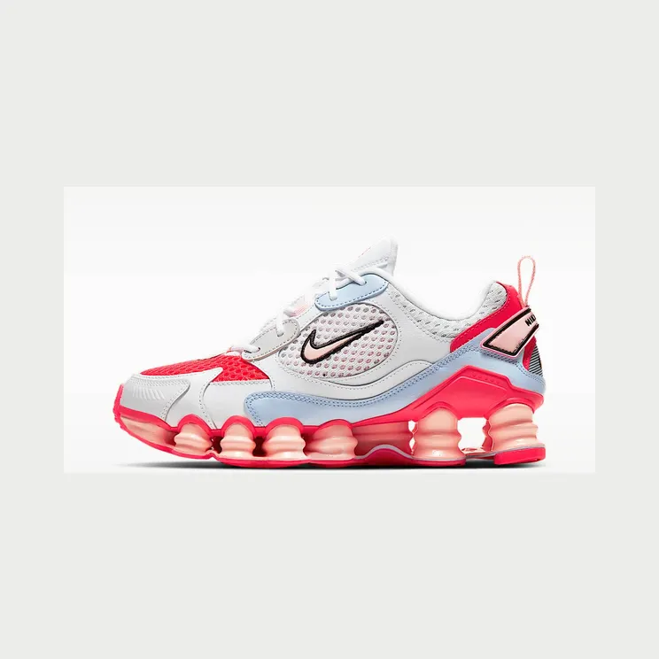 Nike Shox TL Nova “White / Washed Coral / Hydrogen Blue / Laser Crimson” (CV3602-101)