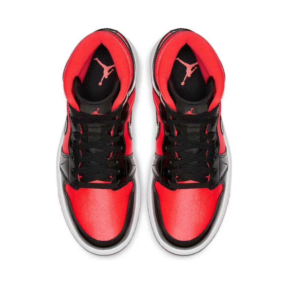 Air Jordan WMNS 1 Mid ‘Hot Punch Black’ (2019) (BQ6472-600)