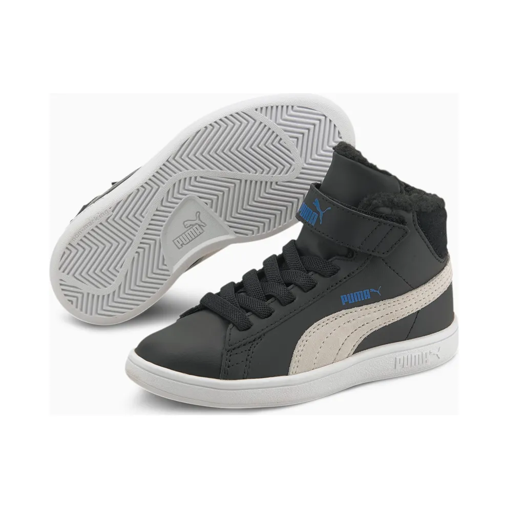 Puma Smash V2 Mid Fur V White/Black (366896-08)