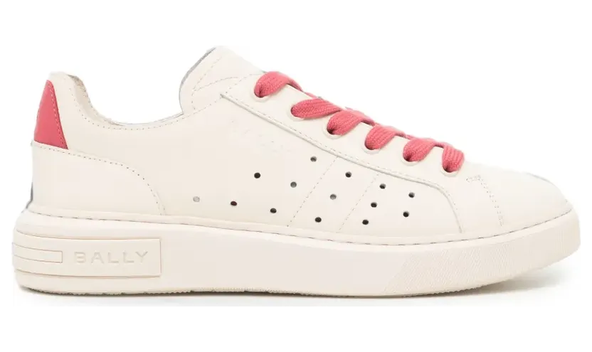 Bally Sneakers met geperforeerd detail en logo-reliëf – Beige (WK00DHVT005)