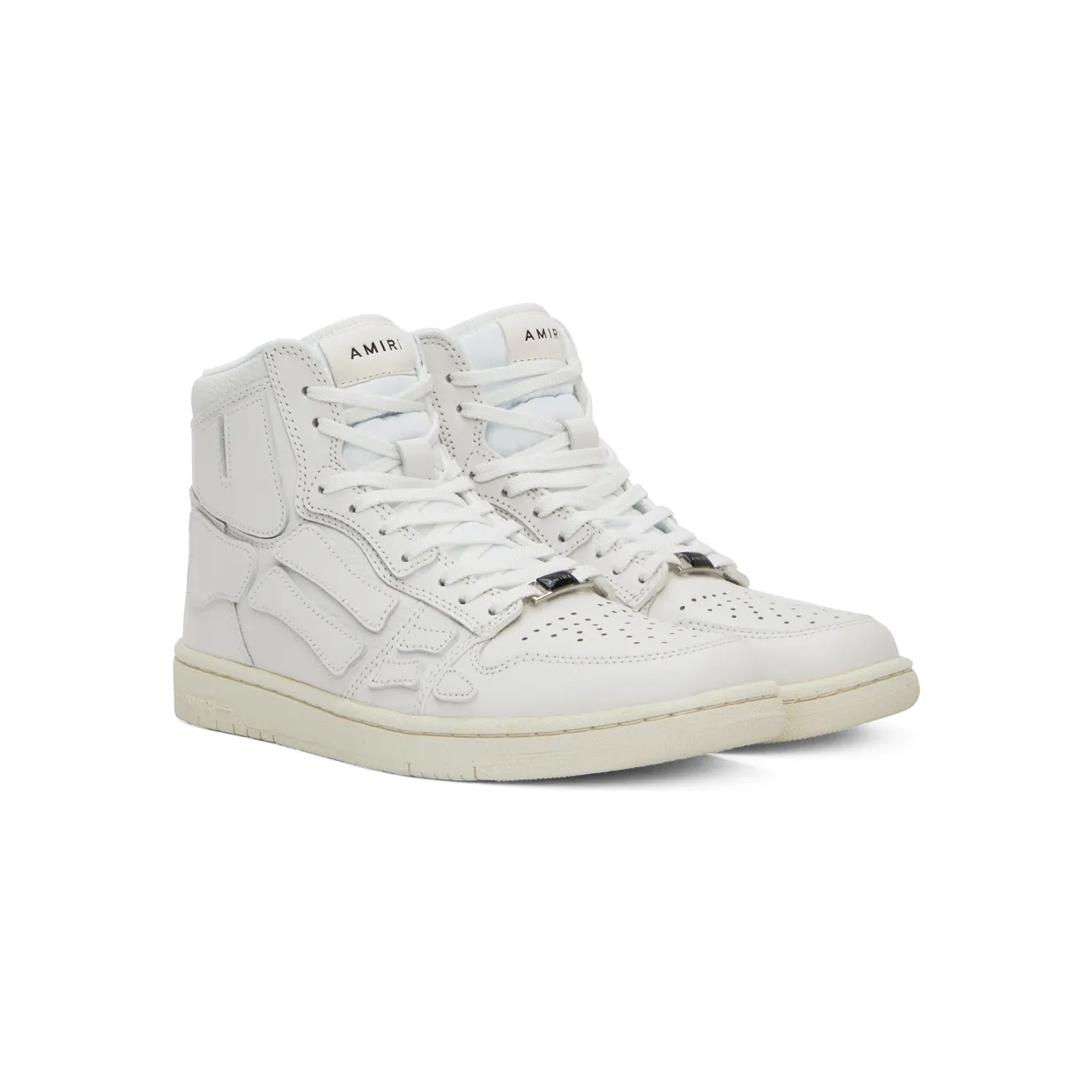 AMIRI White Hi Skel High-Top Sneakers (PF22MFS002-100) (4)