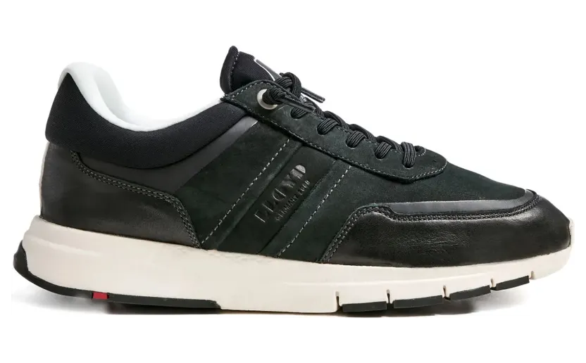 Lloyd Endley low-top met suède vlakken “Black” (1341310)