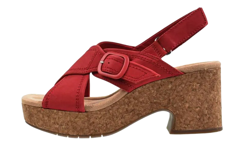 Clarks Nerisa Pace Sandals “Cherry Nubuck” (26182582)