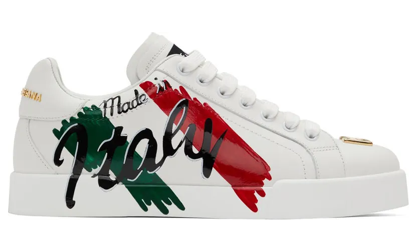 Dolce & Gabbana White Portofino Light Sneakers (CS1774 AV571)