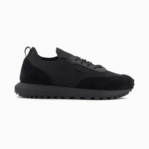Armani Low-Top Sneakers In Suede And Mesh With A Rubber Sole (EM003739-AF19724-MC005)