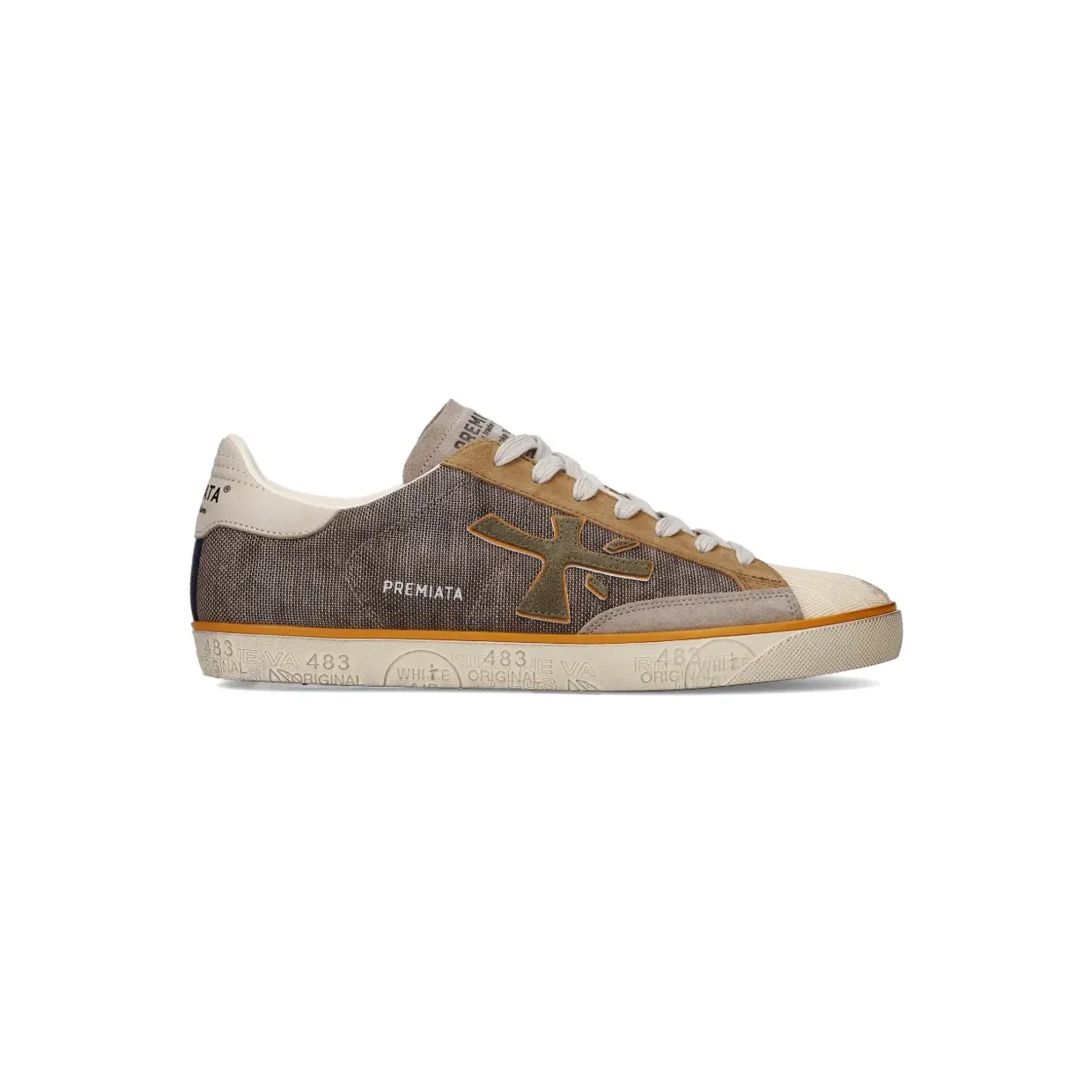 Premiata Steven 8051 met vlakken “Brown” (STEVEN8051)