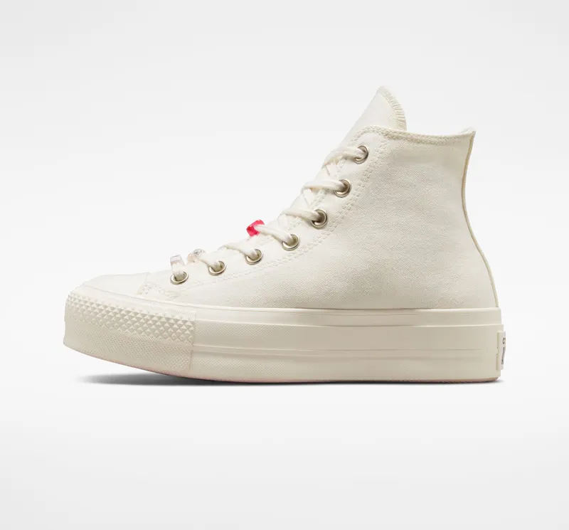 Converse Chuck Taylor All Star Lift Platform DIY Beads Egret/egret/black