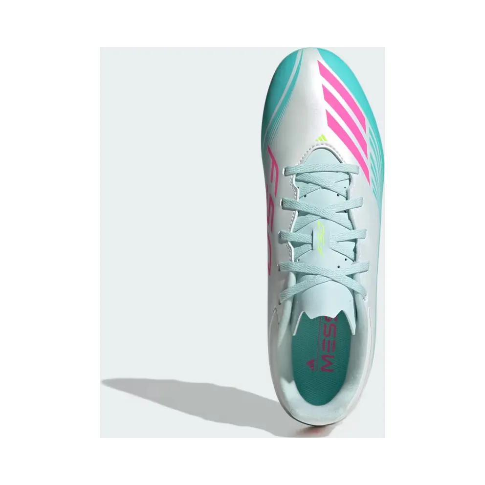 adidas F50 Messi Club Firm Ground / Multi Ground Football Boots “Cloud White / Lucid Pink / Flash Aqua” (JQ0946)