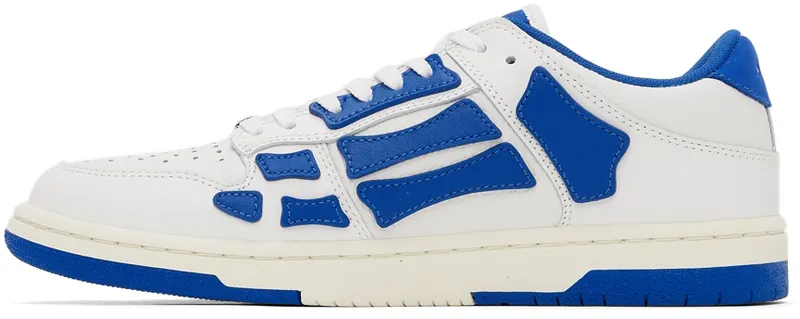 AMIRI White & Blue Skel Top Low Sneakers (PS22MFS003-123)