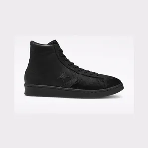 Converse Pro Leather ‘Black Pony Hair’ Black/Black/Black (165751C)