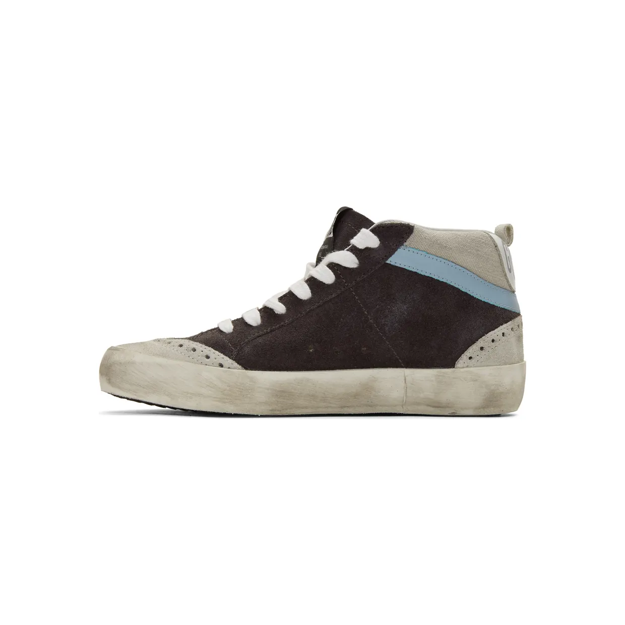 Golden Goose SSENSE Exclusive Grey Suede Glitter Mid Star Sneakers (F36WS634.Z8) (3)