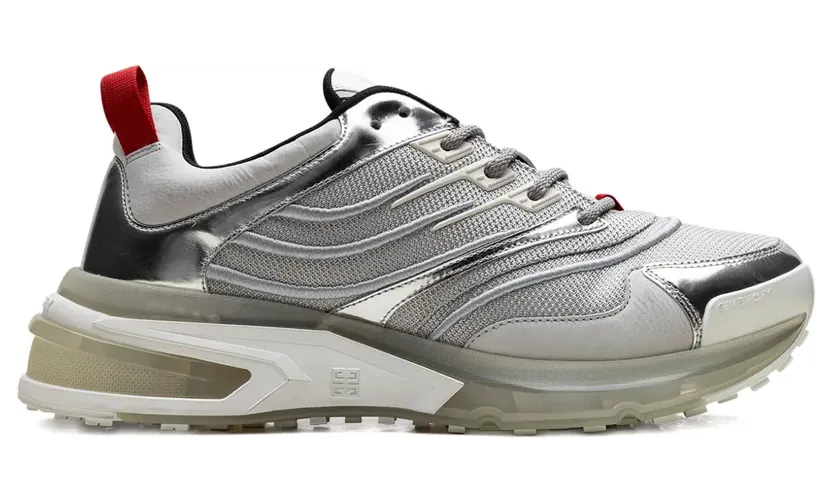 Givenchy Grey & Silver Giv 1 Sneakers (BH004WH0WZ)