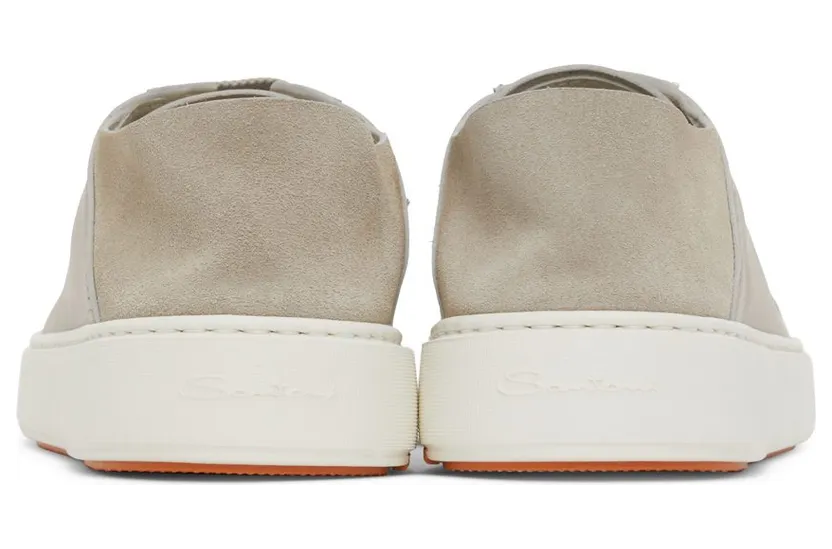 Santoni Taupe Buffed Leather Sneakers (MBCD21630BARGOGAE24) (4)