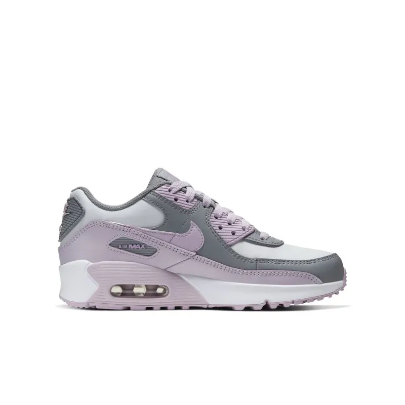 Nike Air Max 90 Leather Particle Grey Iced Lilac (GS) Particle Grey/Iced Lilac-Photon Dust-White (CD6864-002)