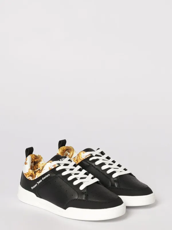 Versace Leather with Baroque Print Black (80YA3SD6ZPB85G89)