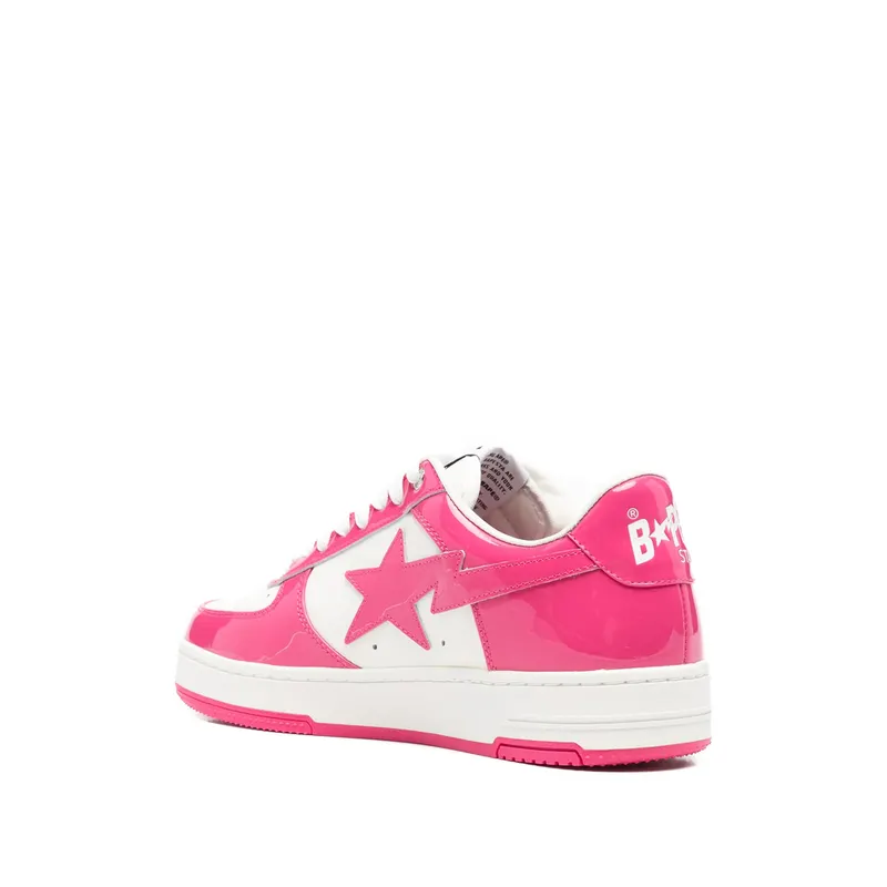 A Bathing Ape Bape Sta Patent-leather “Pink/White” (001FWM301301M PINK)