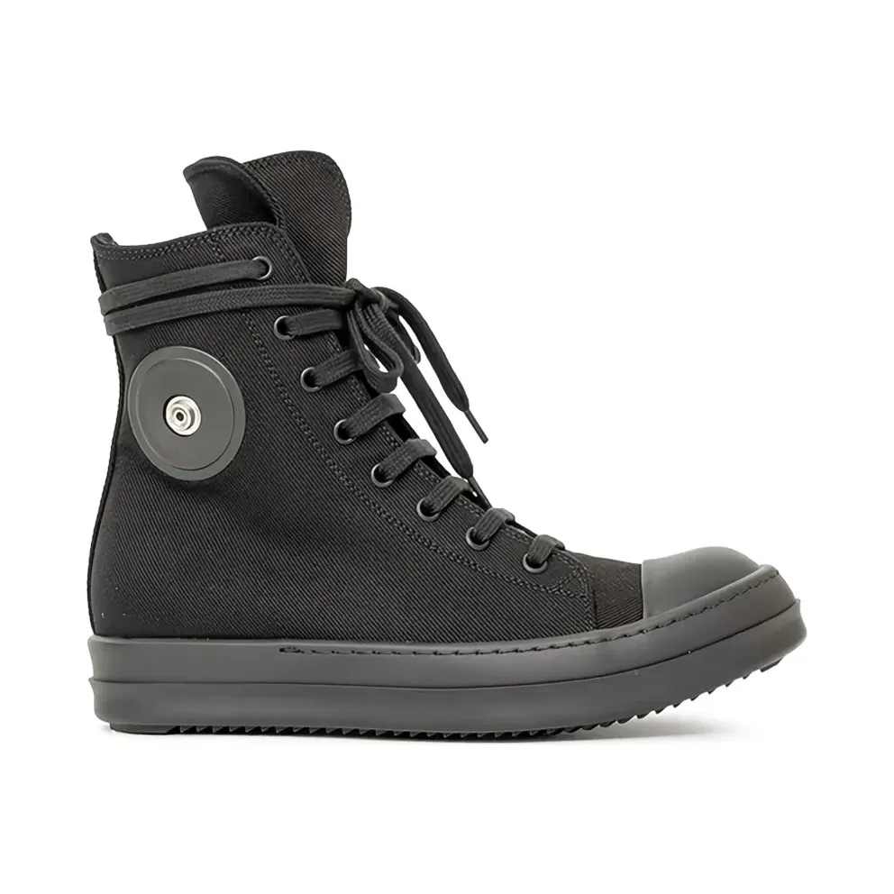Rick Owens DRKSHDW Canvas- mit Schnürung – Black (DS01F4800DOES5)