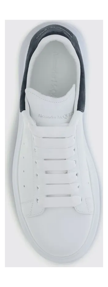 Mcqueen Oversize Calf Leather Sneakers with a Chunky Sole White (553680WIAI39054) (3)